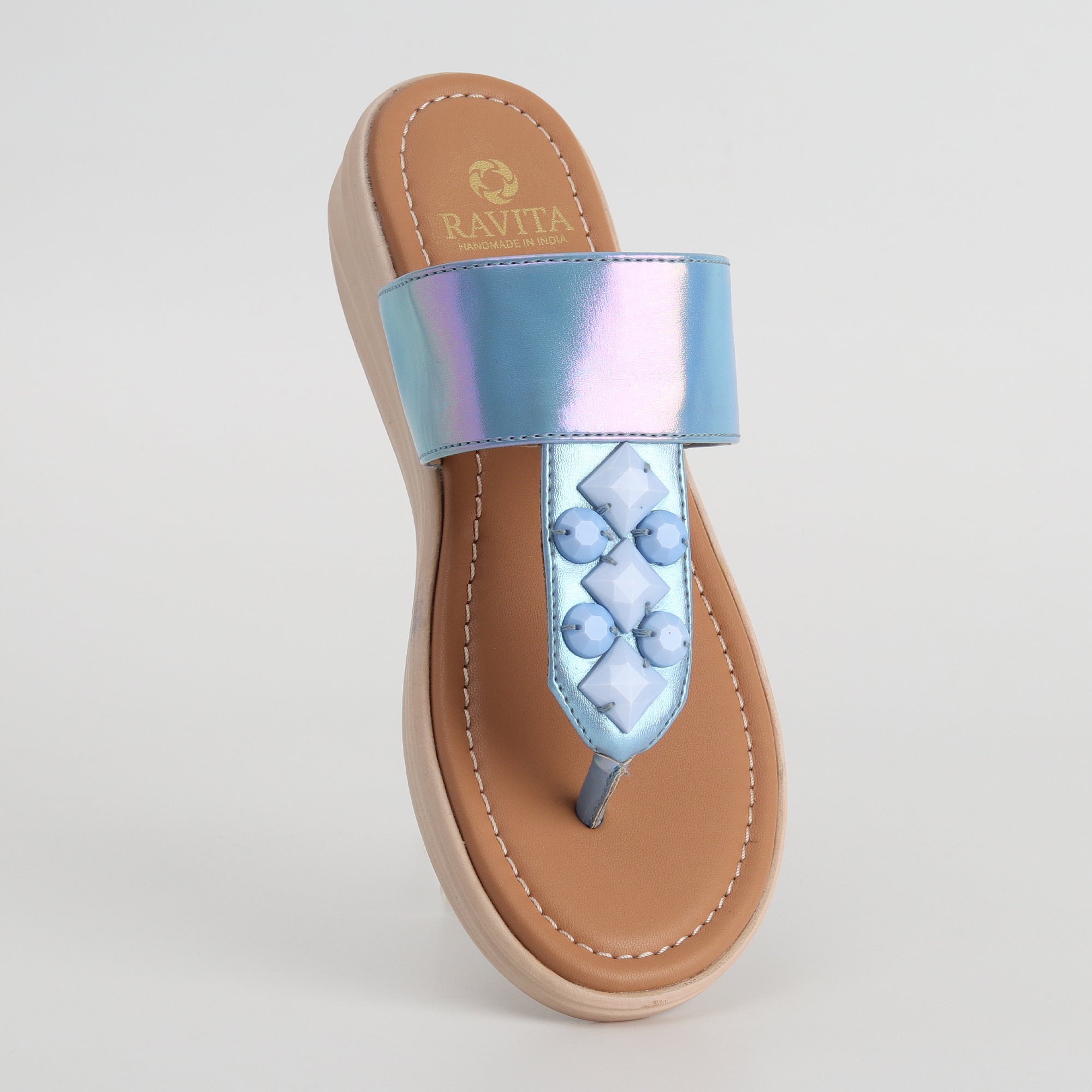 Women’s Blue Vegan Wedge Heels - Casual & Comfy Wear Heels