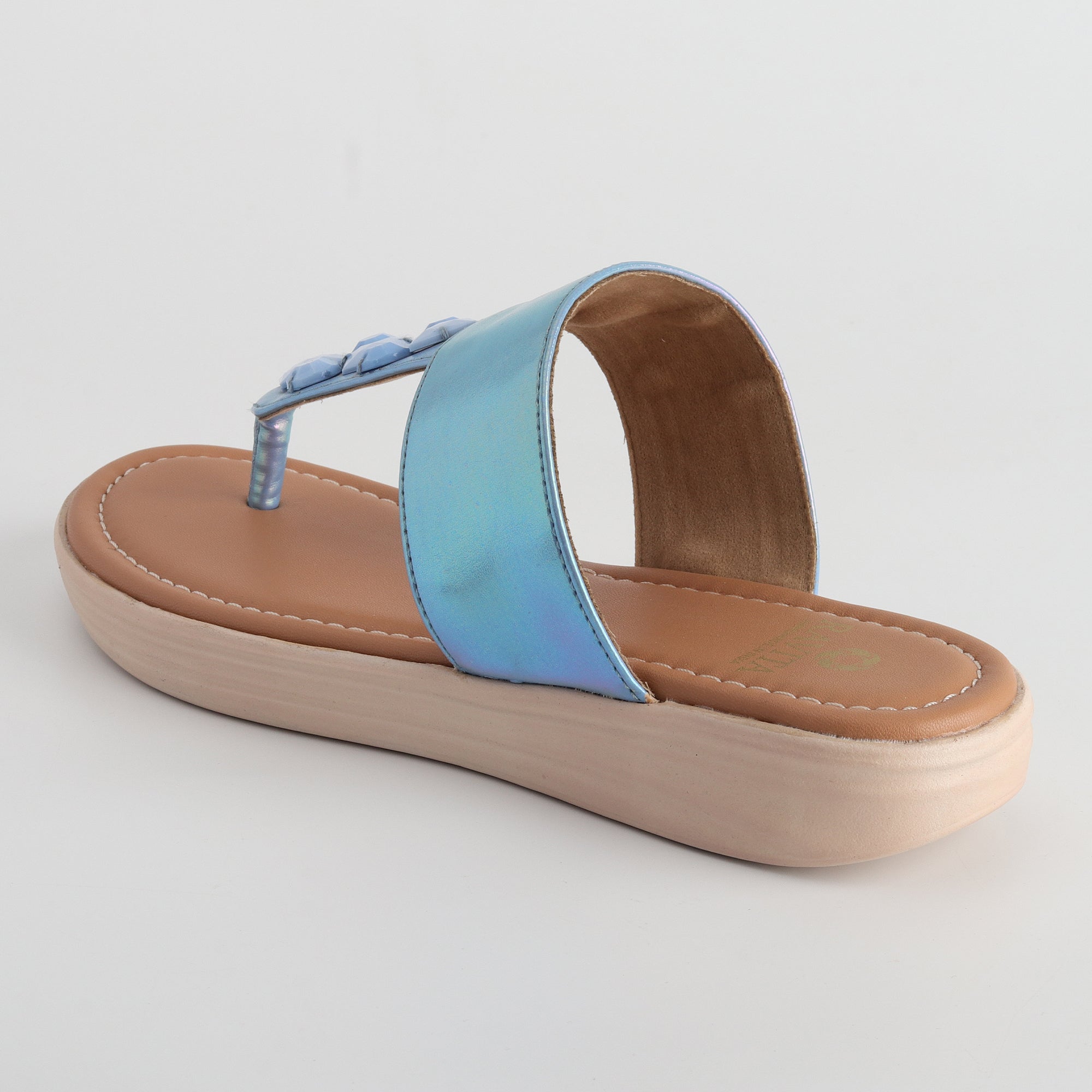 Women’s Blue Vegan Wedge Heels - Casual & Comfy Wear Heels