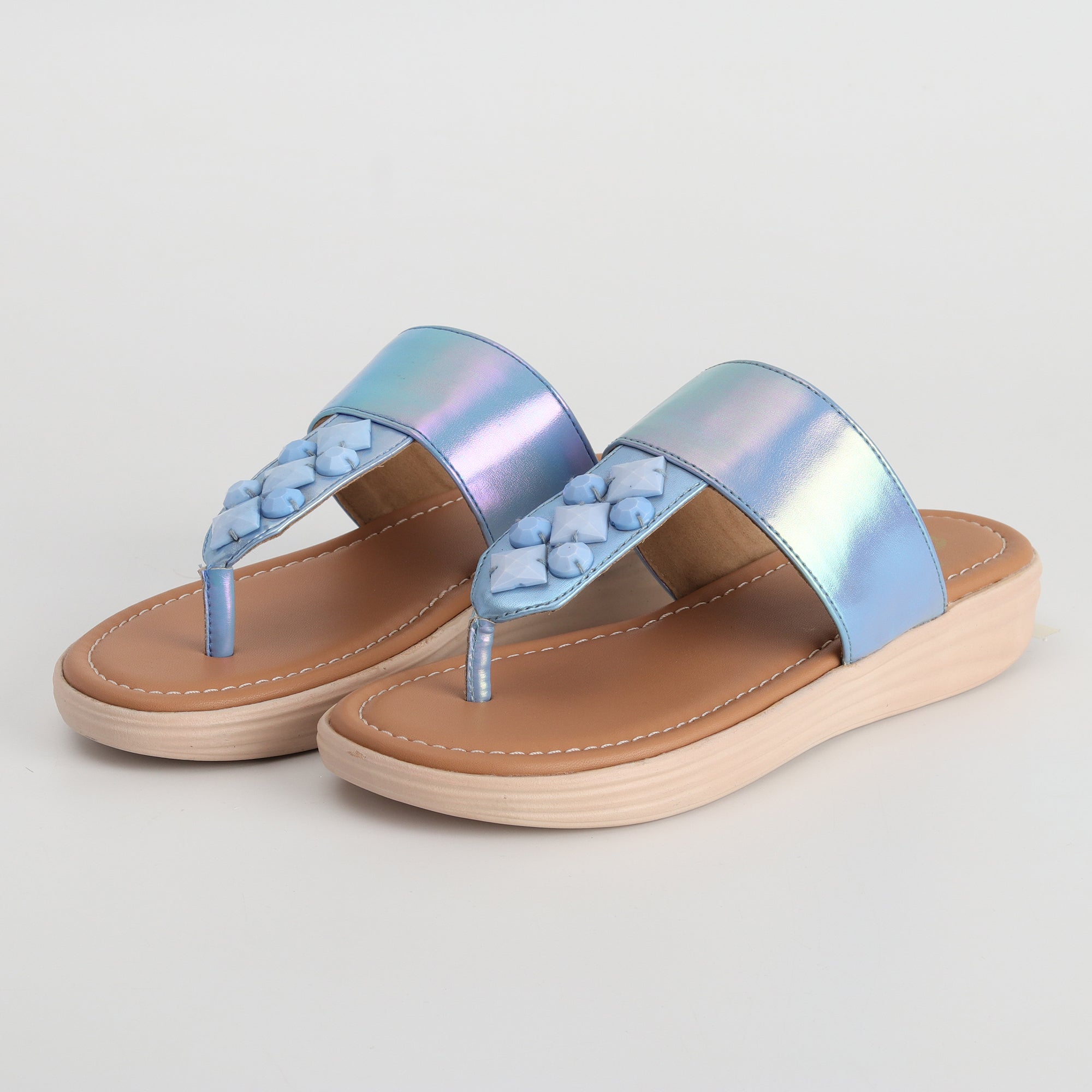 Women’s Blue Vegan Wedge Heels - Casual & Comfy Wear Heels