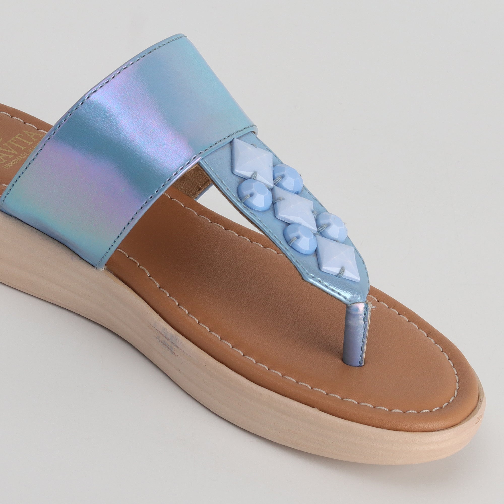 Women’s Blue Vegan Wedge Heels - Casual & Comfy Wear Heels