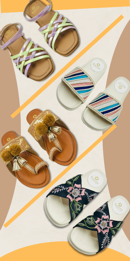 flat footwear for women online - Ravita Footwears