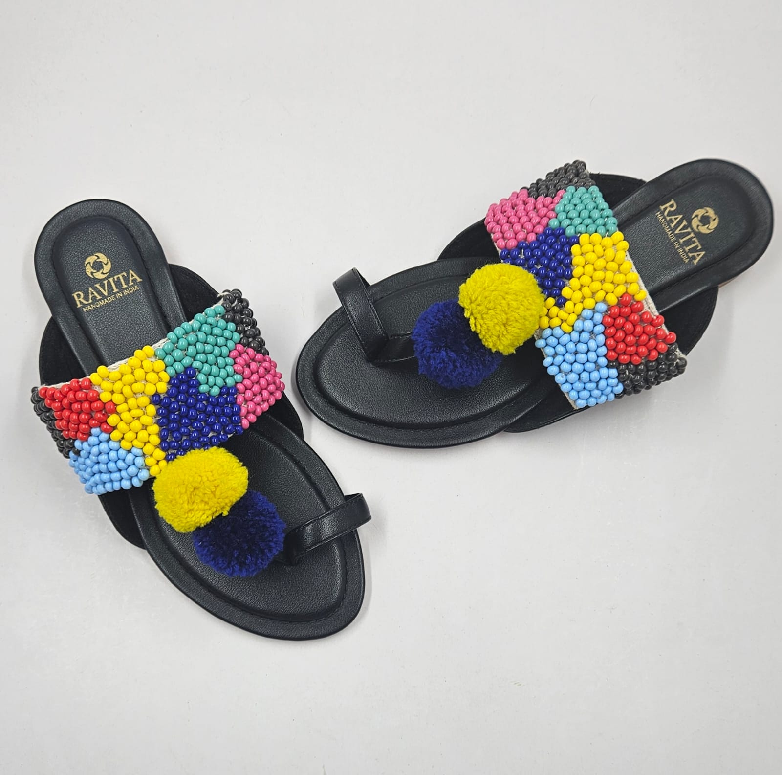 Beaded Kolhapuri Chappal